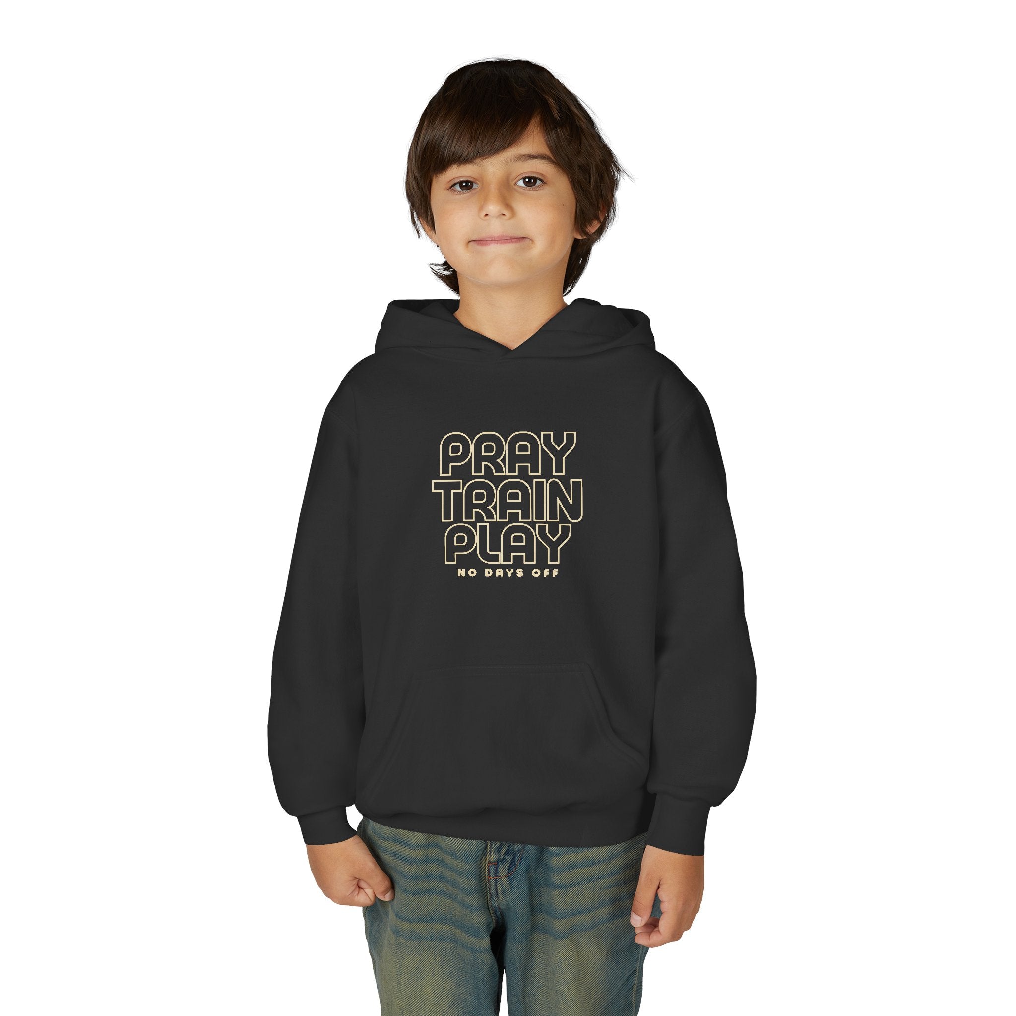 Youth Hoodie — "Pray Train Play: Unisex Hoodie